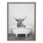 Highland Cow in the Tub BW by Amy Peterson Framed Glass Wall Art