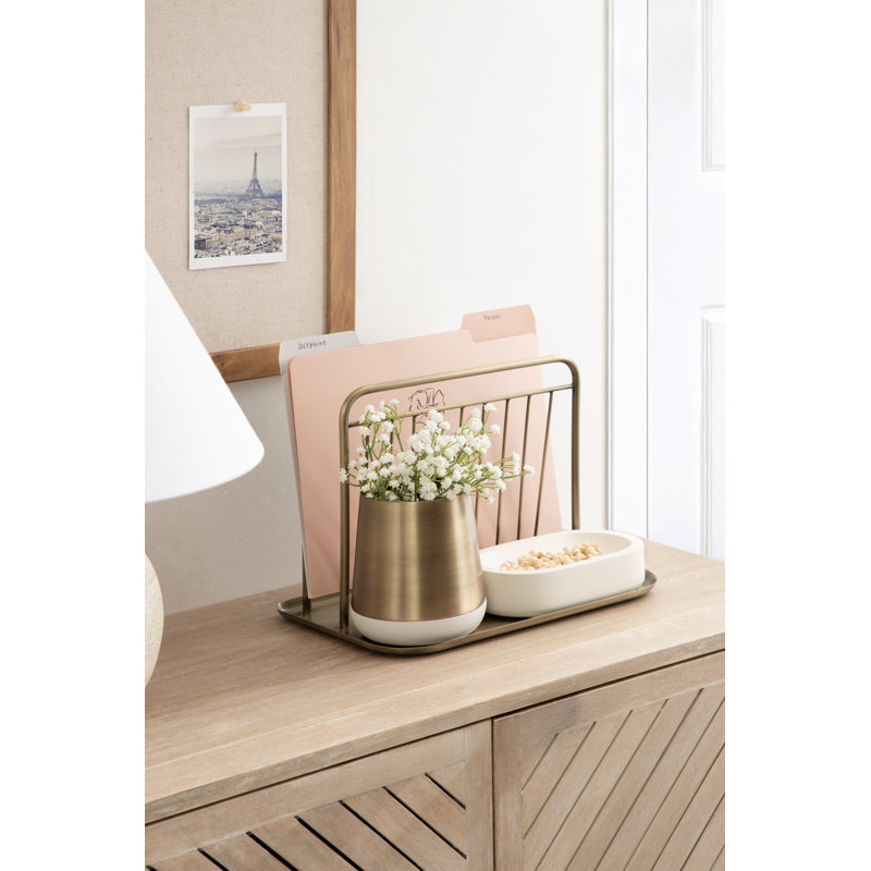 Montae Metal Stackable Desk Organizer, Gold
