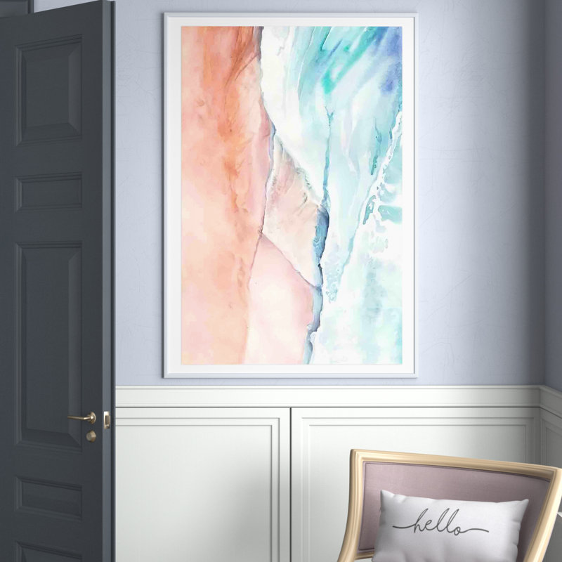 Breakthrough I par Jennifer Paxton Parker - peinture encadrée, H 32 po x l 48 po, Blanc