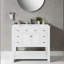 Meuble-lavabo sur pied simple 36 po avec plateau en résine Monigue-589836880