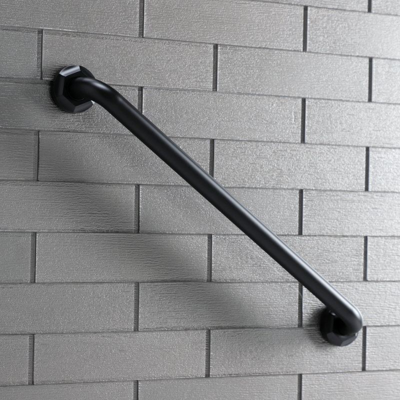 Barre d'appui extensible 1-1 / 4 po Kingston Brass Metropolitan, l 24 po, Noir mat