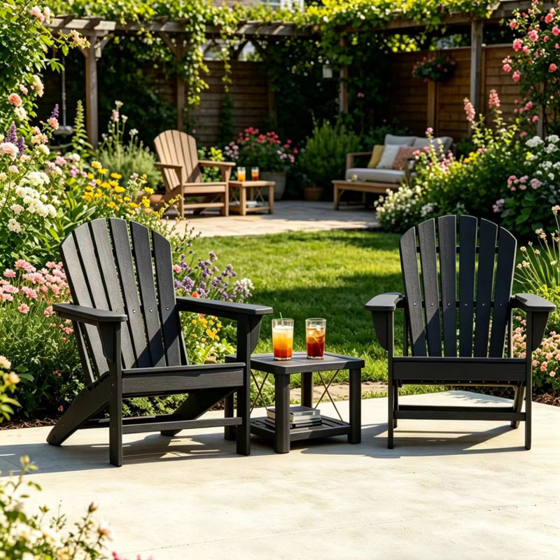 Chaise Adirondack Makowski, Noir