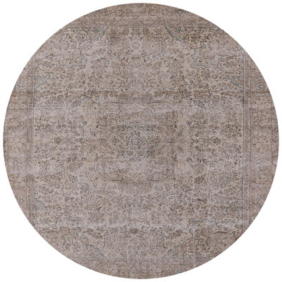 Tapis brun à motif géométrique Senaida