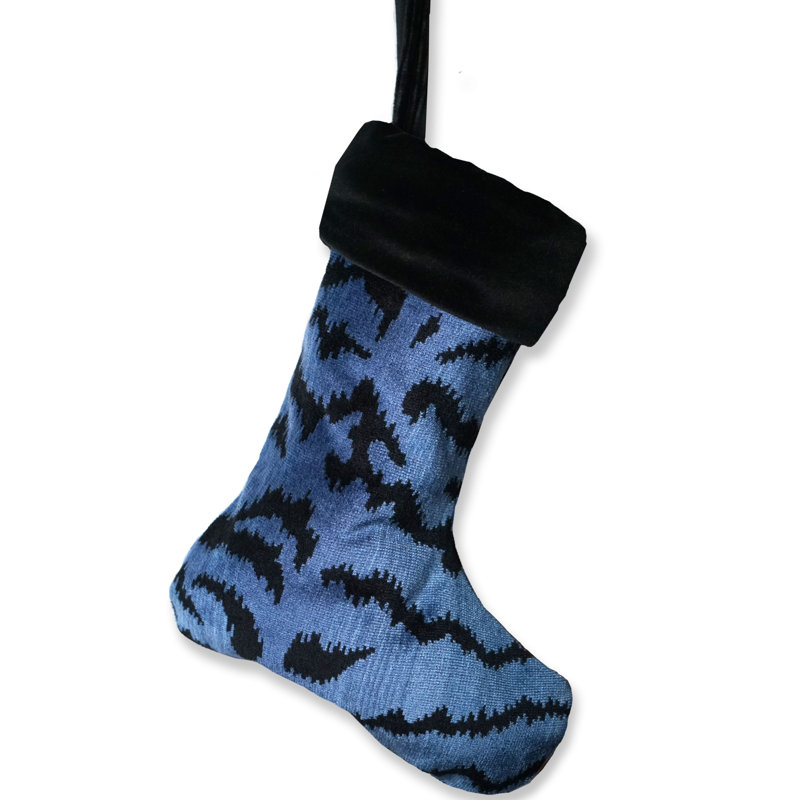 TIGRE DE STOCKAGE / VELOURS, Bleu / Noir