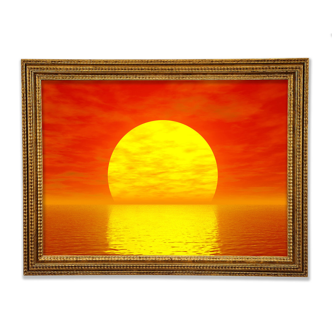 Glorious Orange Sunset Gerahmter Druck