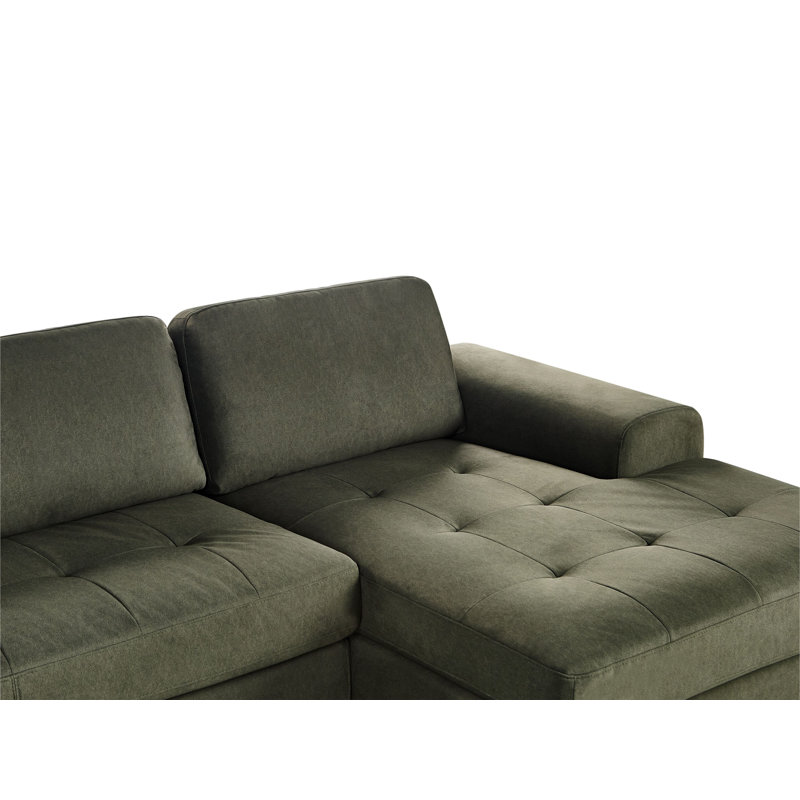 Corner Sofa Kiruna Velvet, Right Hand, Green