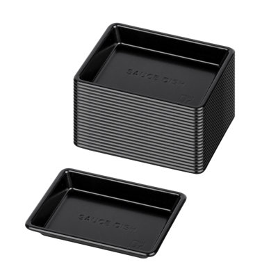 Restaurantware Mini Sauce Dish 1000 Count 1 Ounce Plastic Disposable Condiment Cup Plastic Dipping Bowl Lightweight Black Durable Small Sauce Holder