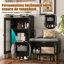 White Shoe Storage Cabinet with Seat, Fluted Glass Doors,AdjustableShelves,100x35x90cm Hallway-1937739056