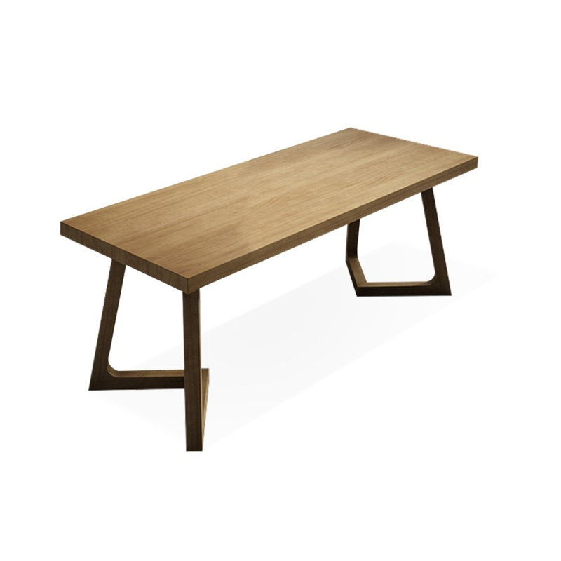 Bureaux rectangulaires en bois massif brun, H 29,53 po x l 55,12 po x P 23,62 po