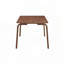 Table de salle à manger contemporaine en noyer avec pieds pliés