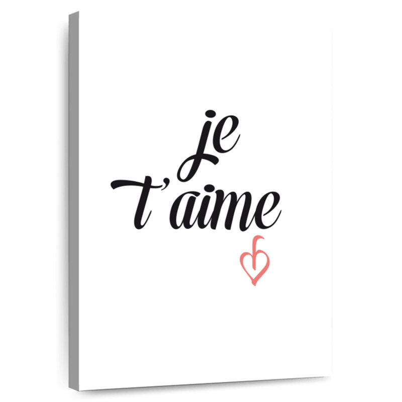 Plaque murale Je T'Aime I Love You, H 39 po x l 26 po