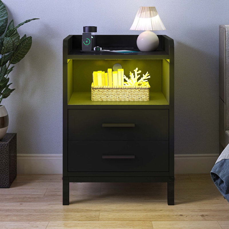43 cm W Bedside Table