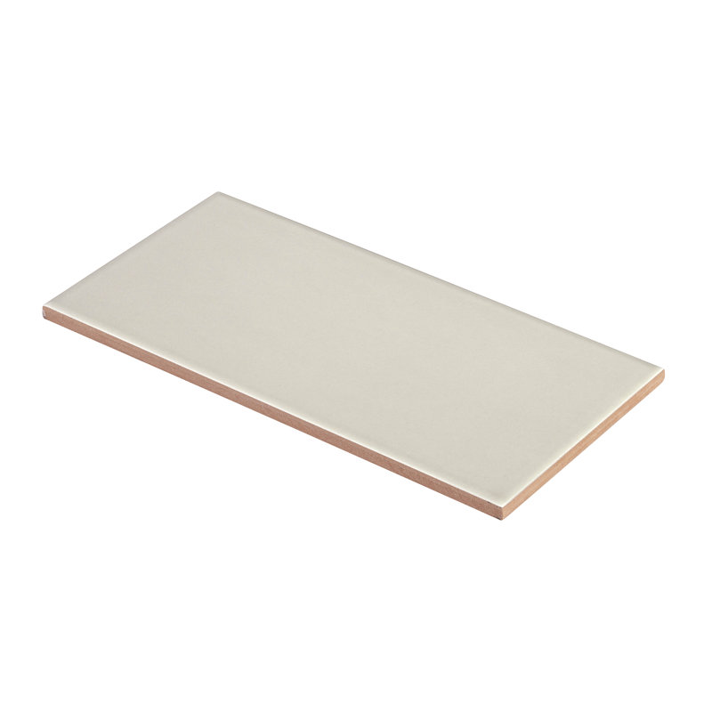 Color Beat Gloss 4" x 8" Ceramic Subway Tile, Fog