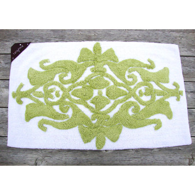 MONARCH BATH RUG - WHITE/GREEN - 24*40