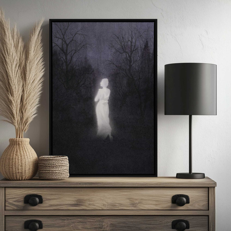 «Haunted Dusk I» par Grace Popp, reproduction d'art sur toile, Cadre flottant sans passe-partout, H 36 po x l 24 po, Noir
