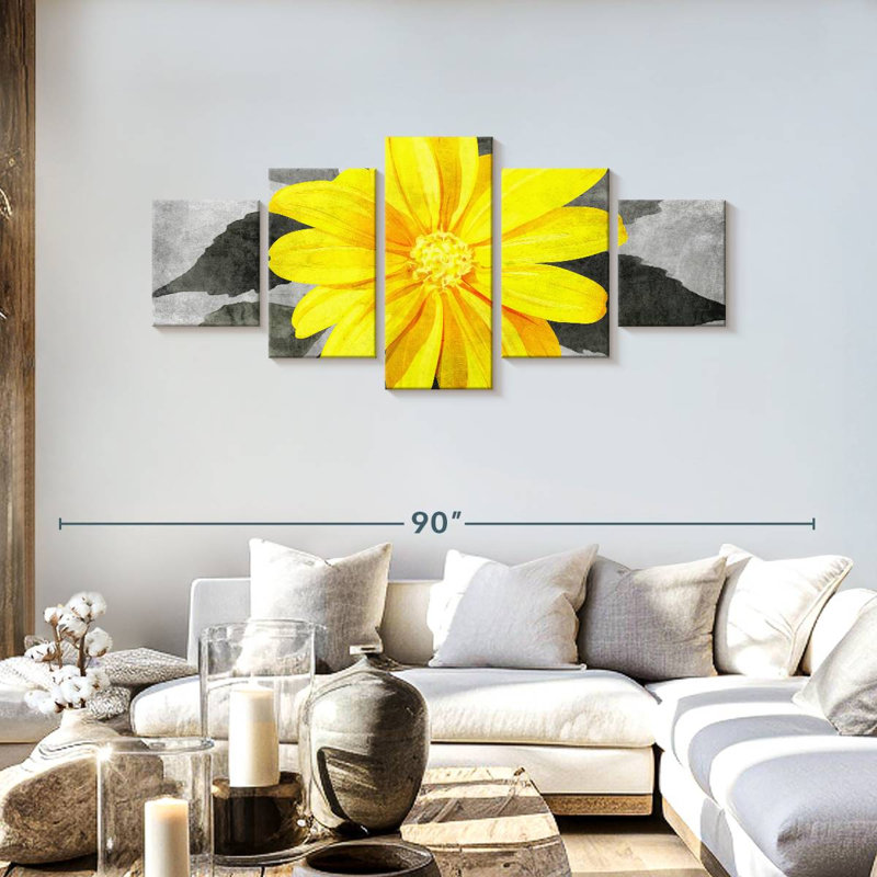 Marguerite lumineuse, H 30 po x l 68 po