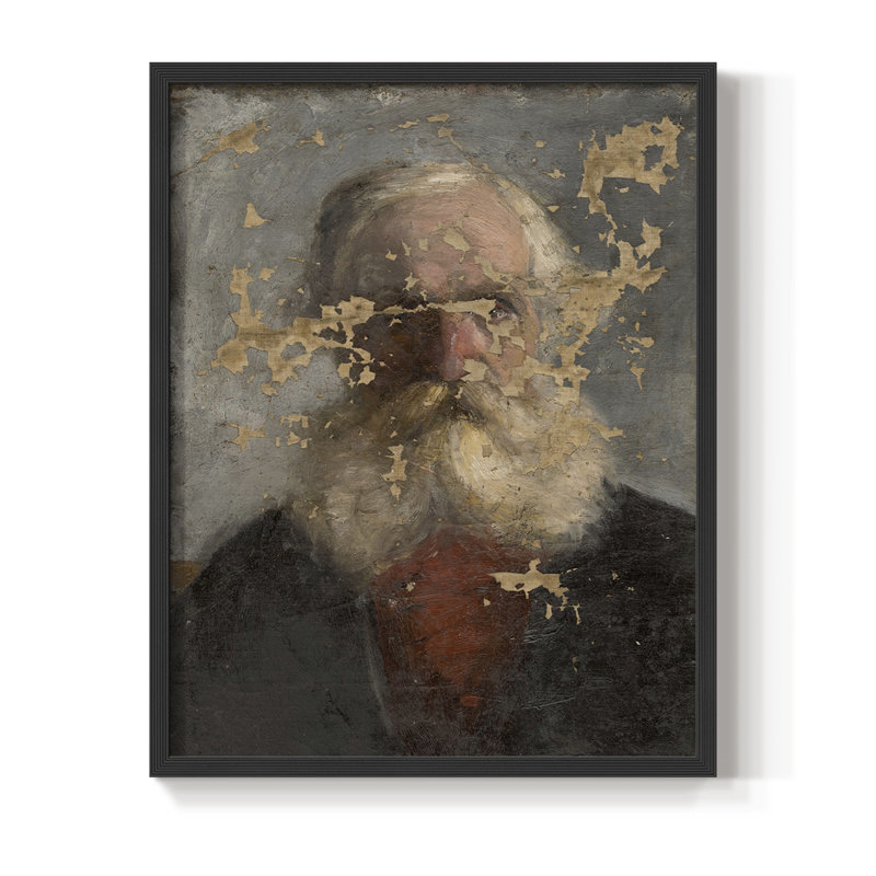 «Vintage Portrait Print CXLV» sur, H 14 po x l 11 po, Noir