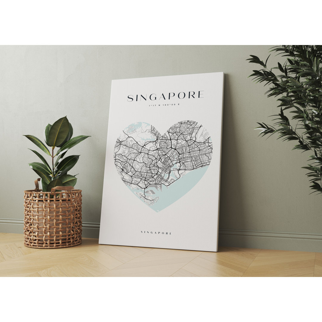 Grafikdruck Lieblingsstadt - Singapur