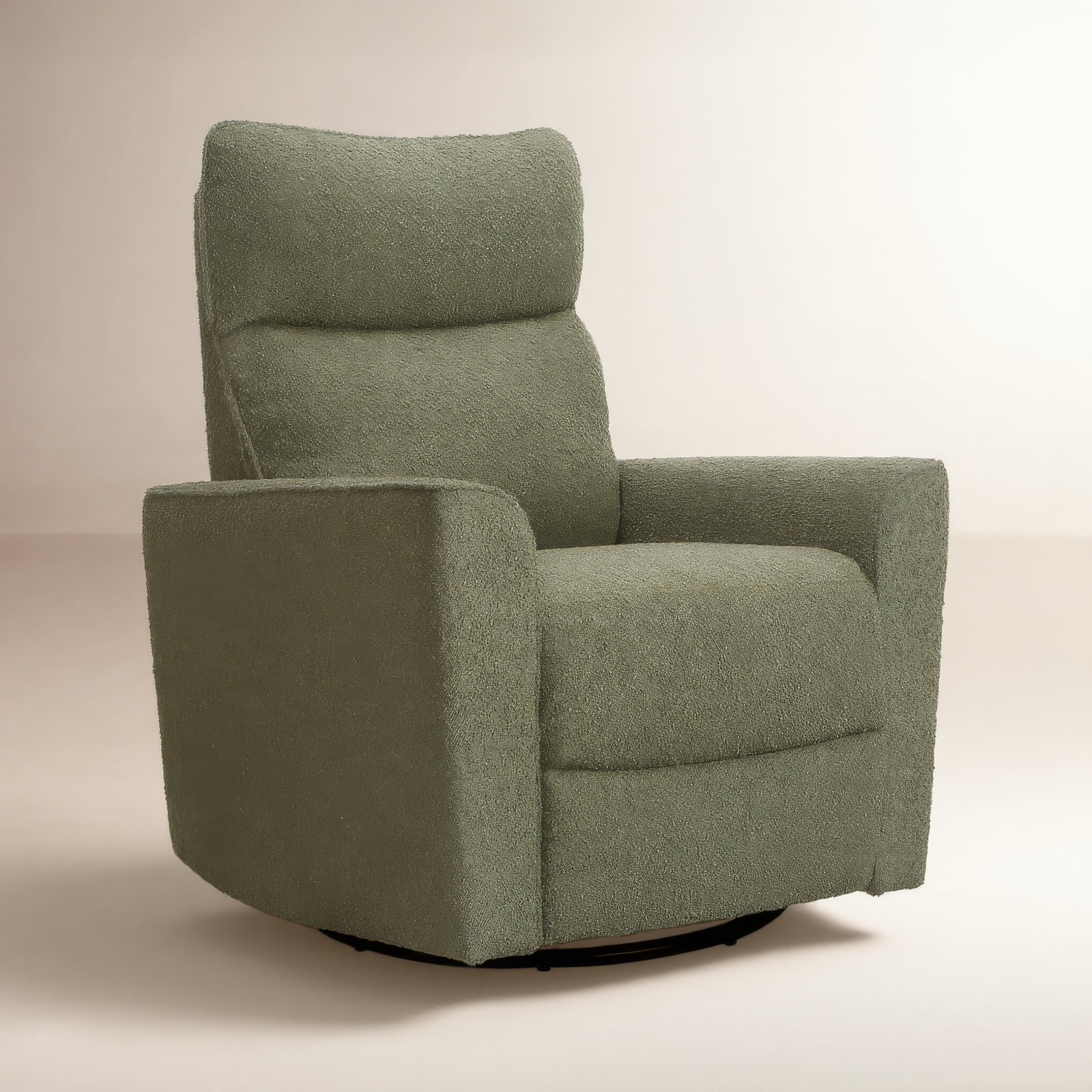 Soho Swivel Glider, Sage Boucle