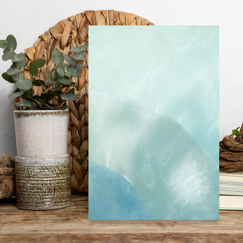 «Underwater Aqua Abstract Organic Peaceful Nature», reproduction d'art murale, 18" H x 12" W