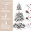 Arbre de Noël enneigé 6 pi, arbre artificiel à charnière réaliste en PE / PVC de 1100 pointes avec support en métal pour décoration des Fêtes
