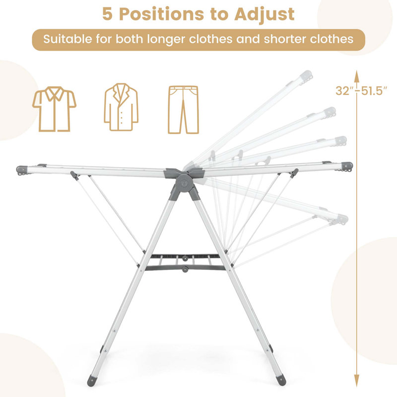 Foldable Gullwing Drying Rack