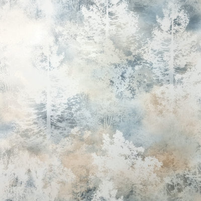 Papier peint arbre bleu william