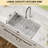 32" L x 19" W Undermount Kitchen Sink Workstation Sink 16 Gauge Stainless Steel Single Bowl Sink