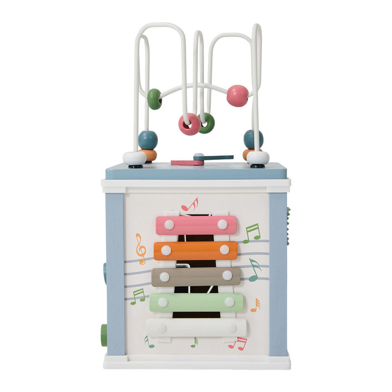Wooden Activity Cube Montessori Educational Toy