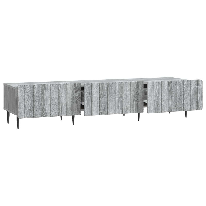 Unfinished TV Stand, Grey Sonoma, 32cm H x 147cm L x 34.5cm W