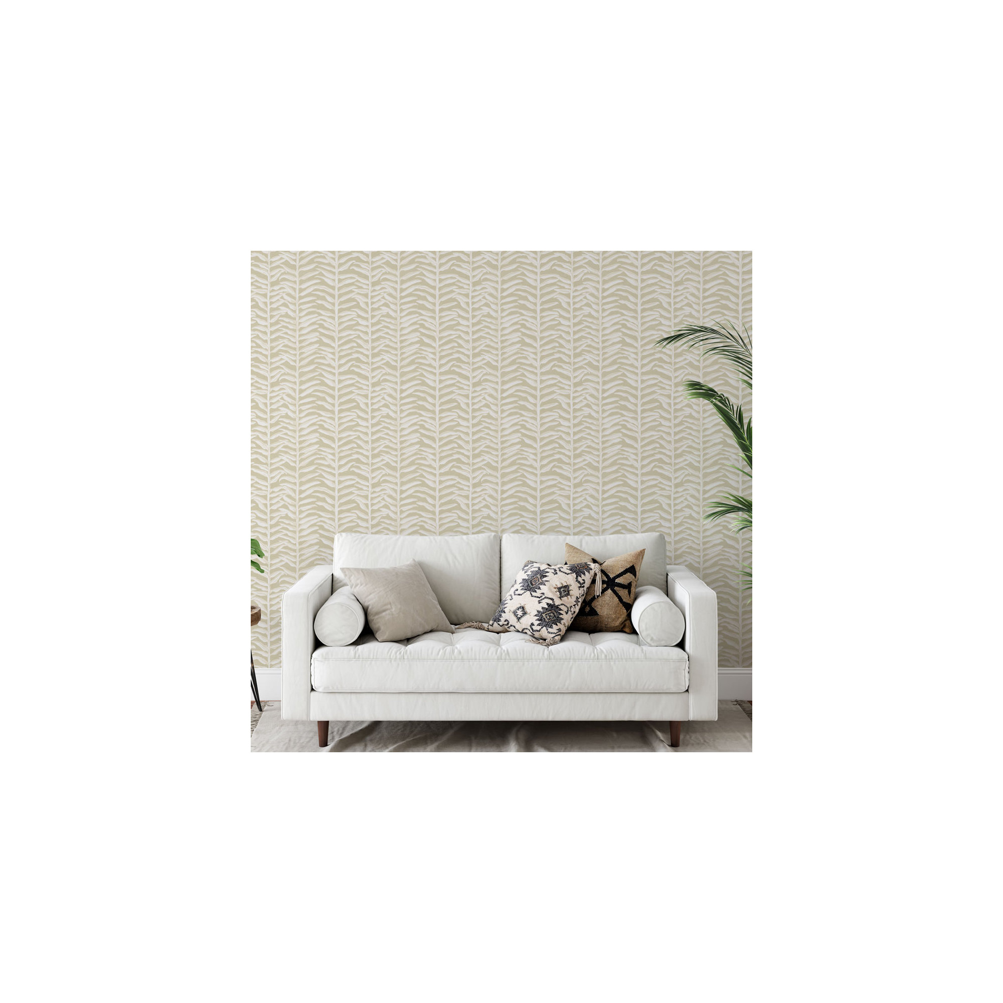 Painted Vine Peel and Stick Wallpaper, Ivory Vines