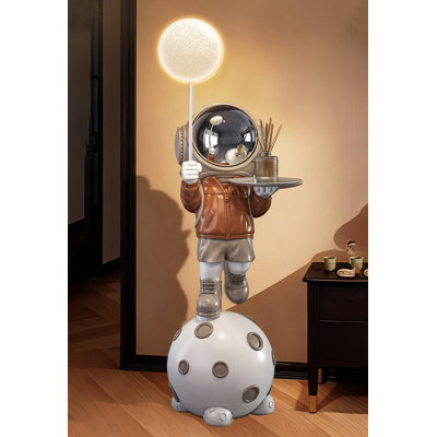 Modern Minimalist Resin Astronaut Led Moon Light With Bluetooth Speaker