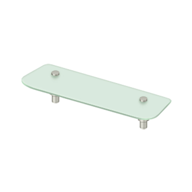 Deltana BBS1575-15 15-3/4" Length Sobe Series Frosted Glass Shampoo Shelf Satin Nickel