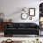 Sofas Couches Traditional 85.8" Chesterfield Sofa with Storage for Living Room | Black | Technical Leather-1850452313
