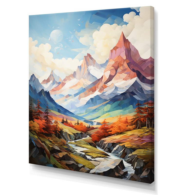 Montagnes Batasi, H 32 po x l 16 po x P 1 po, Toile tendue