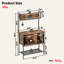 Étagère de boulanger standard en bois Humayd 33,8 po avec compatibilité micro-ondes-137813936