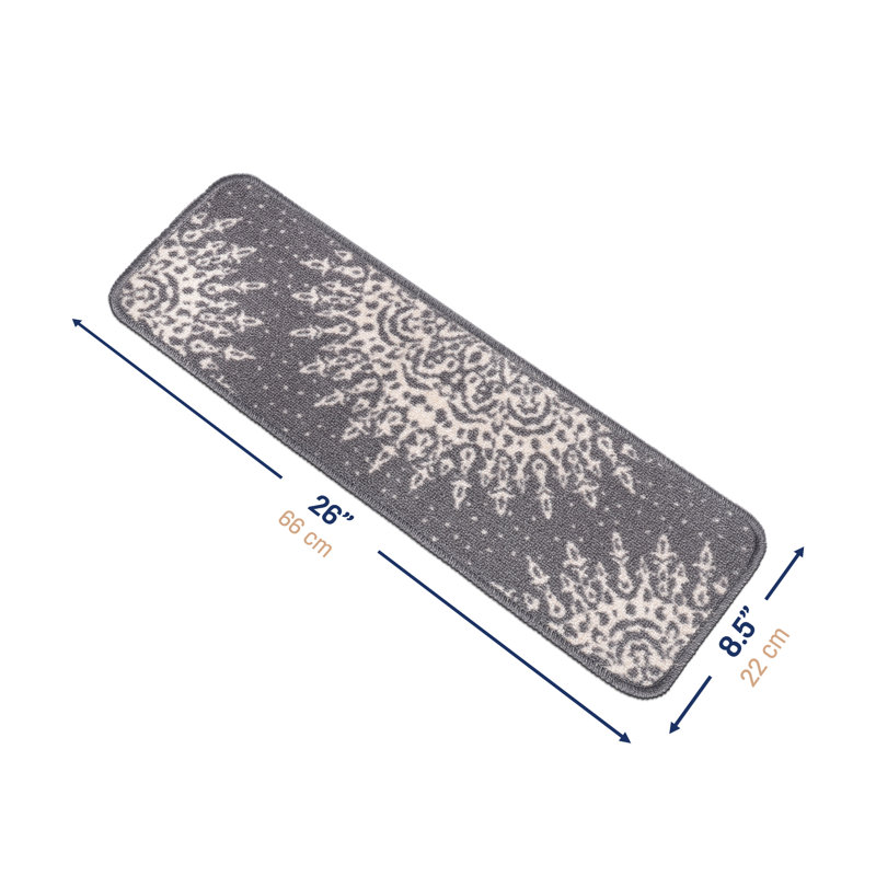 Tapis d'escalier Antwyan, gris