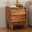 Ensemble de 2 tables de chevet de style rétro et biseauté, fabriquée en panneau de fibres à densité moyenne, table de chevet moderne Mid-Century, table de chevet pour chambre à coucher