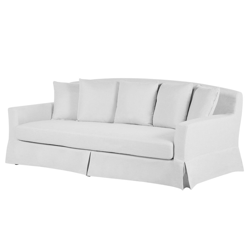 Dark 3 Seater Sofa, White
