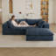 Canapé 79 po Cloud avec canapé désossé, canapé modulaire en tissu velours côtelé avec assise profonde et coussins rembourrés de plumes, canapé double couche sans assemblage avec coussin amovible-855873891