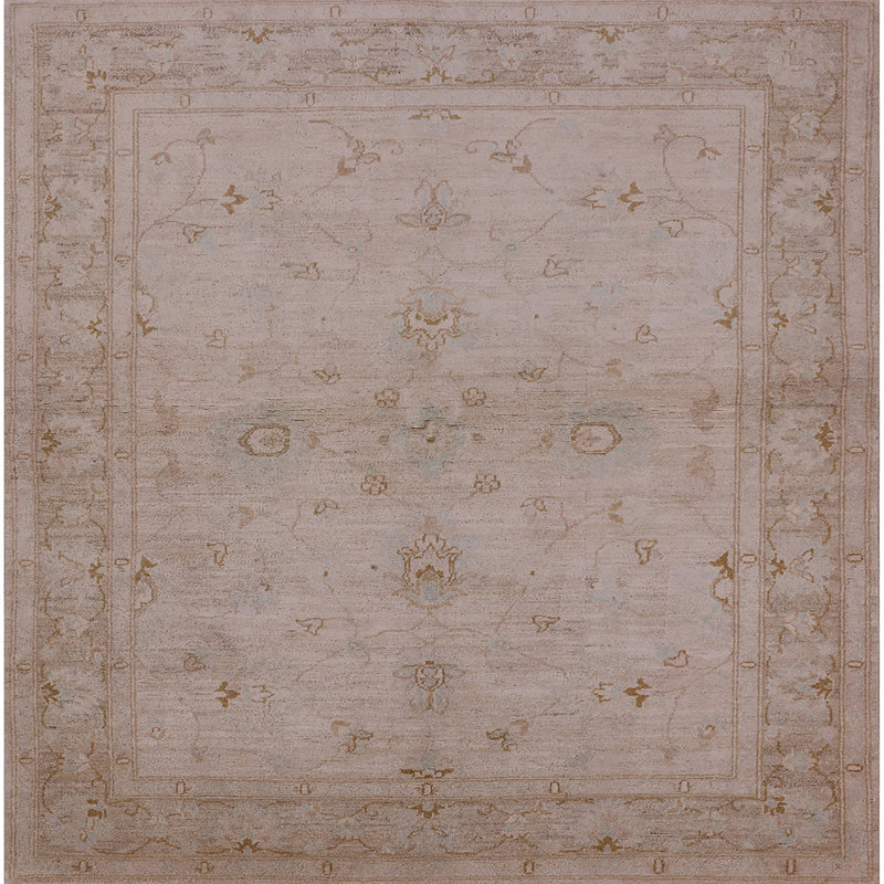 Tapis oriental beige Hetum, Carré 4 pi
