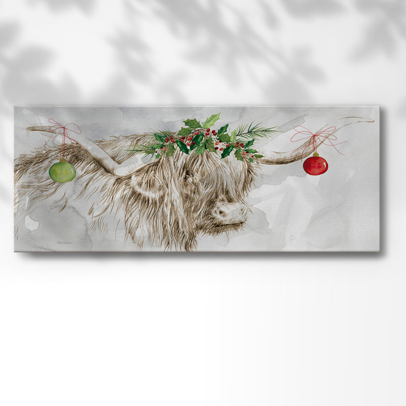 Highland Holidays-Toile tendue avec châssis, H 12 po x l 30 po x P 1,5 po