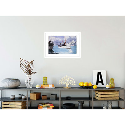 «Pêche bateaux Key West» par Winslow Homer - impression giclée encadrée