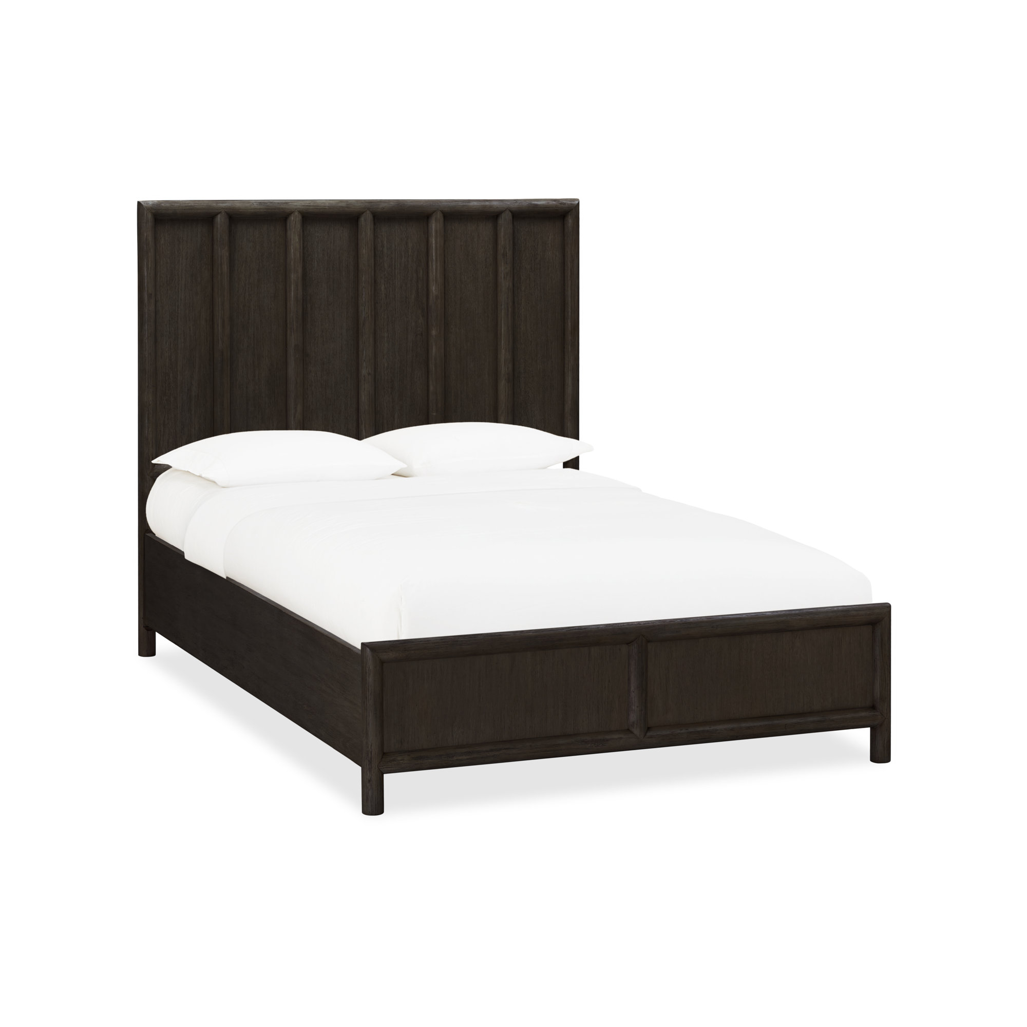 Colleen Leather Bed, Basalt Gray, Queen