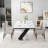 Modern Rectangle Dining Table with Marble Table Top+MD-866897210-866897208