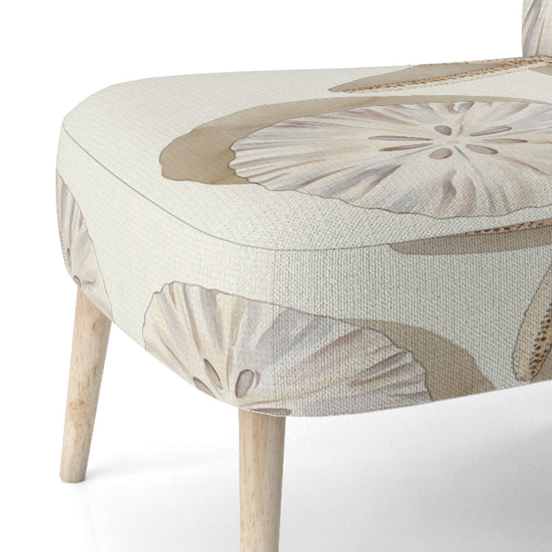 Chaise rembourrée Starfish, Chaise d'appoint sans accoudoirs