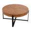 Table basse ronde avec plateau en bois manufacturé