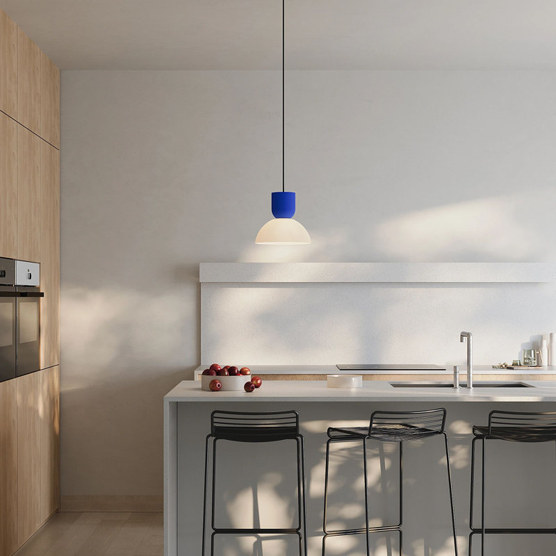 Buia Pendant Light, Cobalt, White