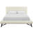 Julia Queen Biscuit Tufted Upholstered Fabric Platform Bed-1581678393