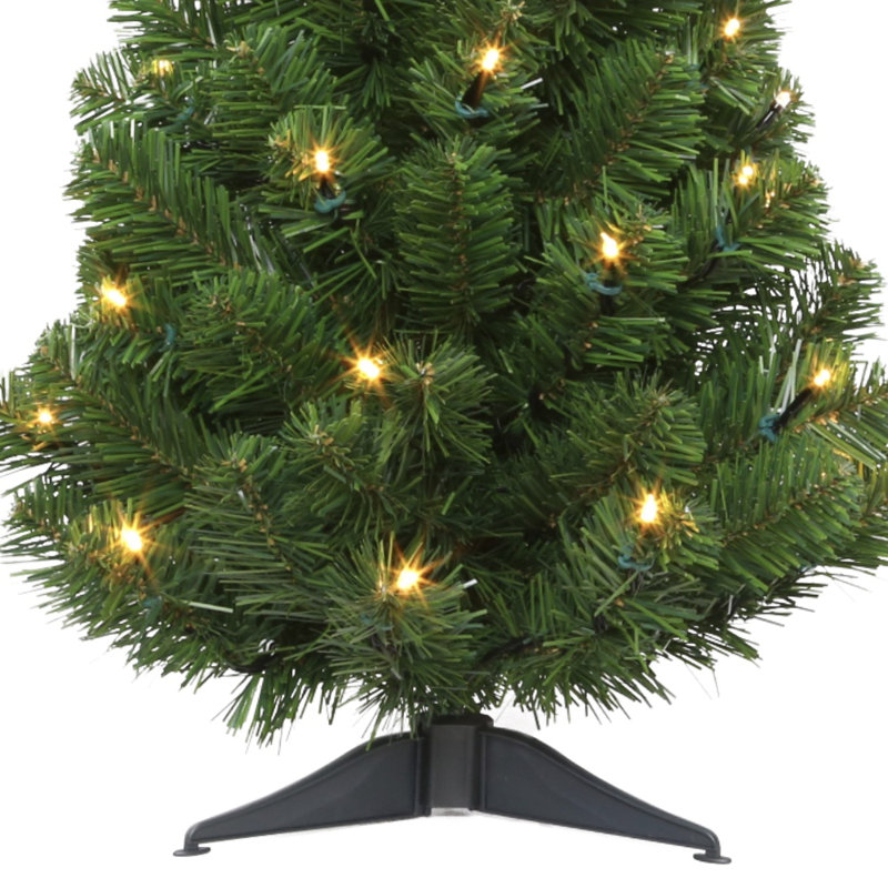 Sapin de Noël artificiel vert avec lumières colorées et claires, H 3 pi